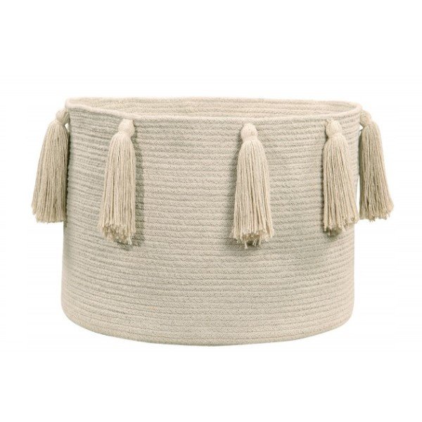 Bavlněný košík Tassels Natural