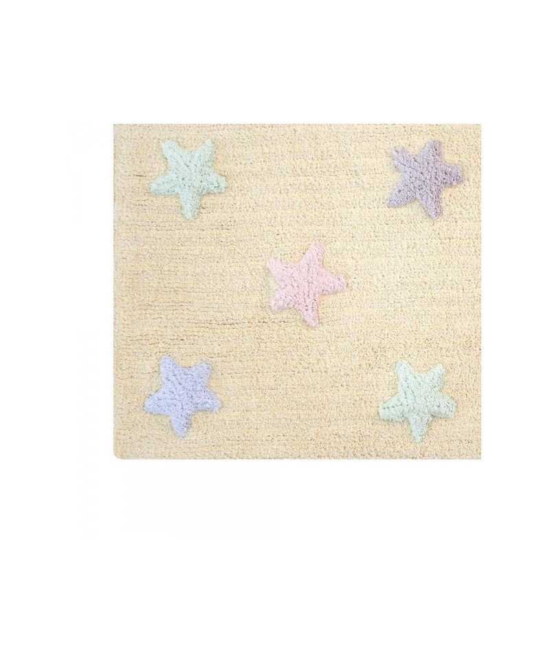 120 x 160 cm /  detsky-koberec-estrellas-tricolor-stars-vanilla-120x160-lorena-canals-lovel-01.jpg 