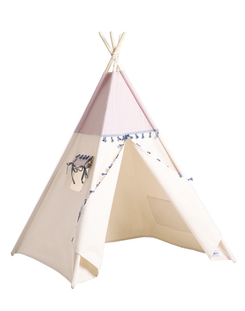 Dětský teepee stan Tasel Boho - Pink