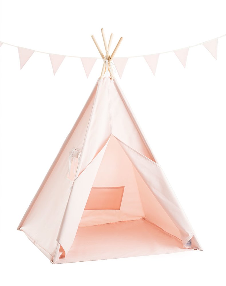 Dětský voděodolný stan teepee Garden Pink