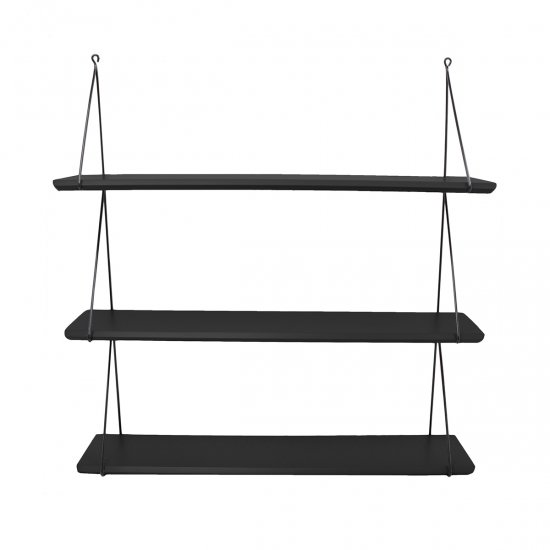 Designová polička Triple Black