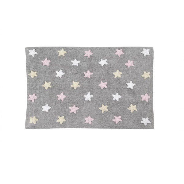 120 x 160 cm /  koberec-estrellas-tricolor-stars-grey-pink-120x160-lorena-canals-lovel.jpg 