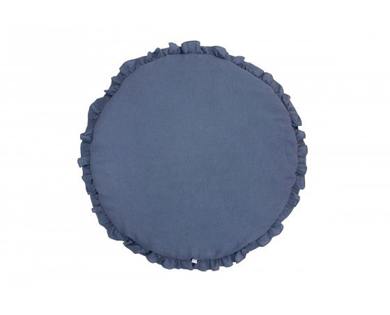 lovel.cz Lněná hrací podložka s volánky Pure Nature Exclusive - Denim