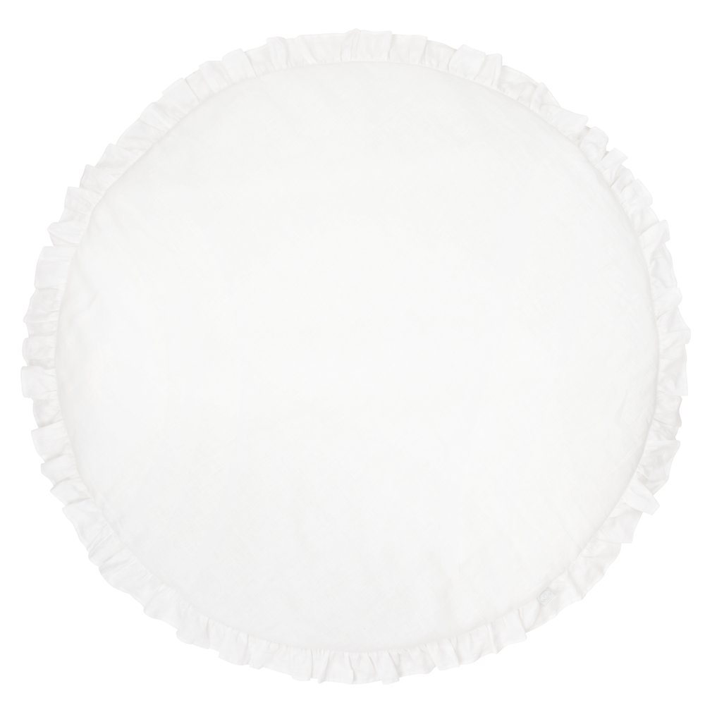 lovel.cz Lněná hrací podložka s volánky Pure Nature Exclusive - White