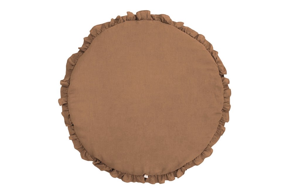 lovel.cz Lněná hrací podložka s volánky Pure Nature Exclusive - Chocolate