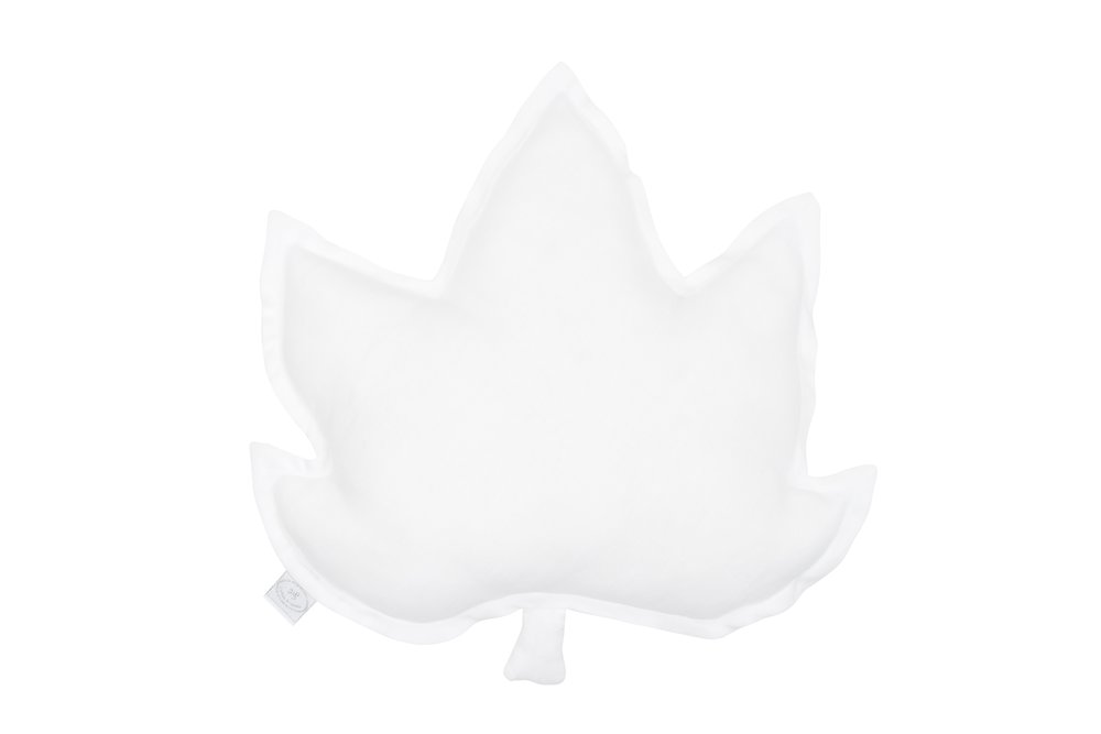 Levně Lněný polštář list Pure Nature - White