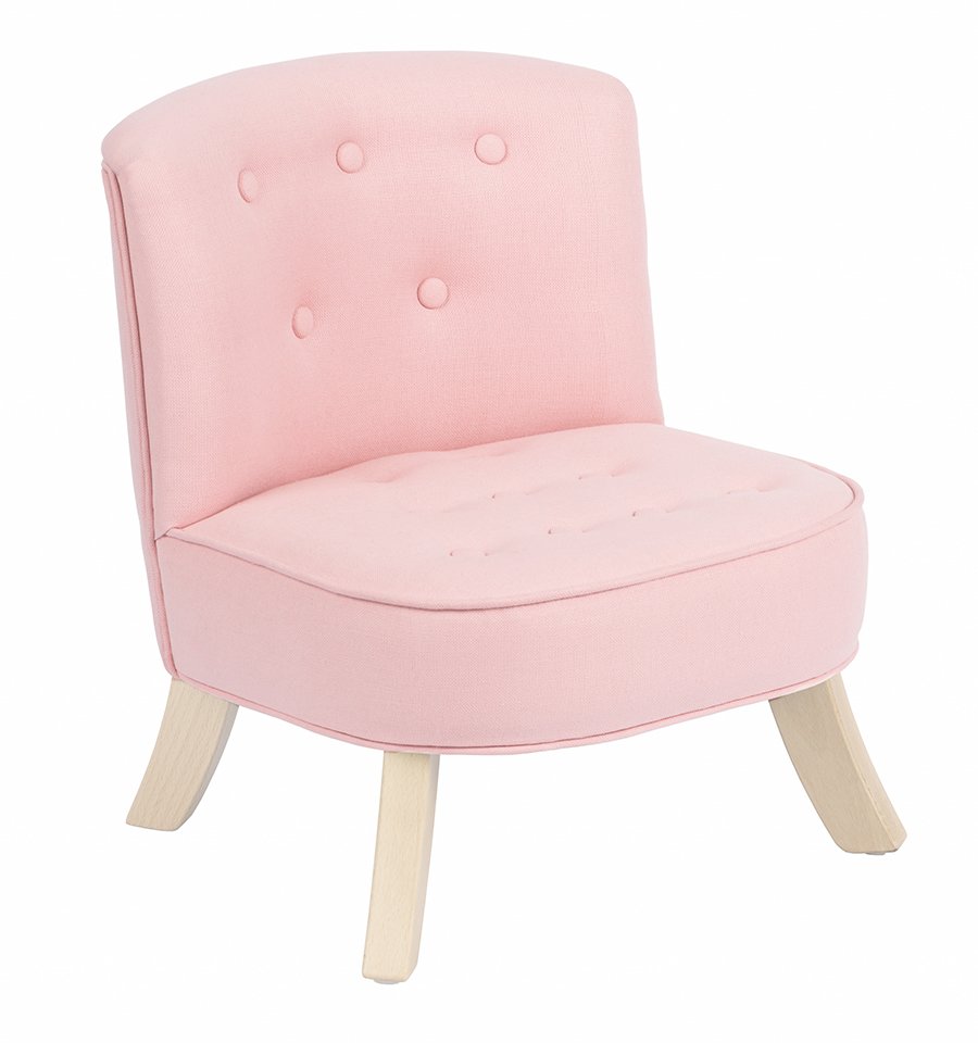 Dětské designové křeslo Linen růžová