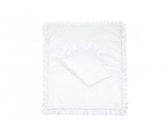 Peřinka + polštář s výplní a volánky 80x100 Simply Glamour - White