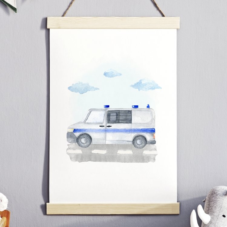 Plakáty /  plagat-travel-policajne-auto-p165-lovel.jpg 