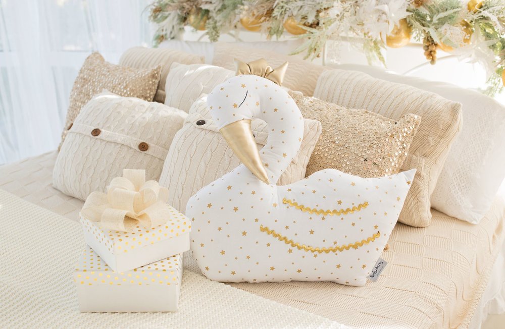 Polštář labuť - White / Gold