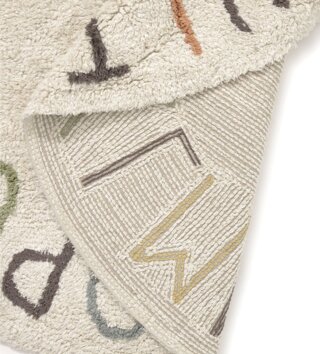 Ø 120 cm /  Kulatý koberec abeceda ABC color 