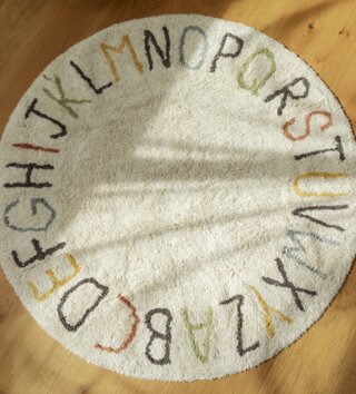 Ø 120 cm /  Kulatý koberec abeceda ABC color 