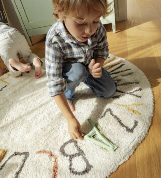 Ø 120 cm /  Kulatý koberec abeceda ABC color 