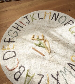 Ø 120 cm /  Kulatý koberec abeceda ABC color 