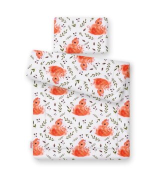 80 x 100 cm /  Dětská peřinka a polštářek s výplní 75x100 - Forest - F03 