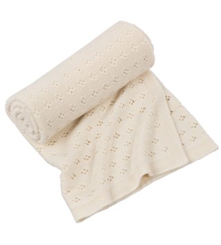 Pletená bambusová deka pre deti Openwork - Vanilla-cotton-sweets-lovel.jpg