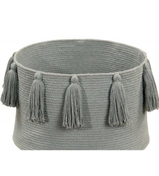 Koše na hračky, úložné boxy /  bavlneny-kosik-tassels-light-grey-lorena-canals-lovel-01.jpg 