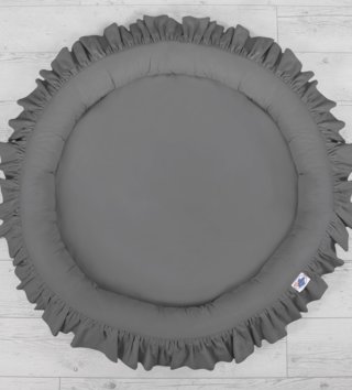 Kulaté dětské hnízda /  destke-okruhle-hniezdo-s-volanikmi-antracitove-lovel-03.jpg 