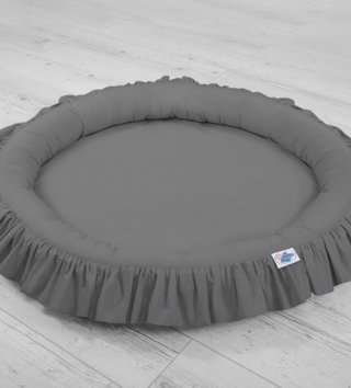 Kulaté dětské hnízda /  destke-okruhle-hniezdo-s-volanikmi-antracitove-lovel-04.jpg 