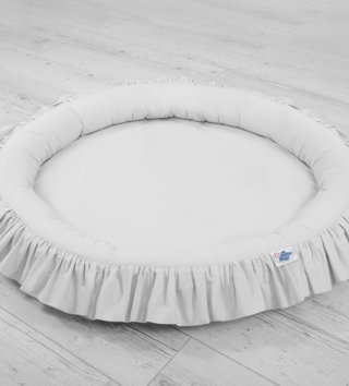 Kulaté dětské hnízda /  destke-okruhle-hniezdo-s-volanikmi-sede-lovel-04.jpg 