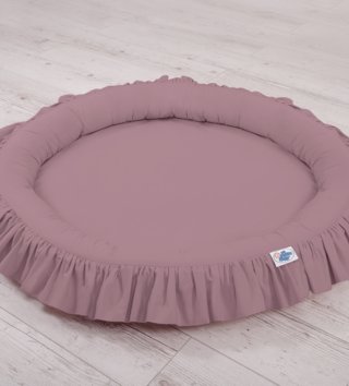 Kulaté dětské hnízda /  destke-okruhle-hniezdo-s-volanikmi-vintage-bordove-1-lovel-03.jpg 