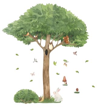 Forest - Lesní motiv /  detska-izba-nalepka-na-stenu-rozpravkovy-les-dk458-stromy-a-zvieratka-lovel-03.jpg 