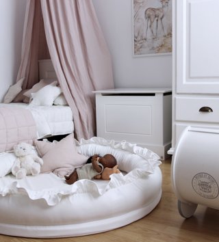 Kulaté dětské hnízda /  detske-hniezdo-okruhle-basic-white-cotton-sweets-lovel-sk-02.JPG 