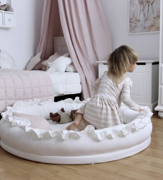 Kulaté dětské hnízda /  detske-hniezdo-okruhle-basic-white-cotton-sweets-lovel-sk-04.JPG 