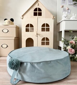 Sedací vaky a pufy /  detsky-okruhly-puf-na-sedenie-mint-lovel.jpg 