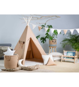 Dětské stany, teepee /  detsky-teepee-stan-caramel-sweetness-podlozka-dekoracne-vankusiky-lovel-04.jpg 