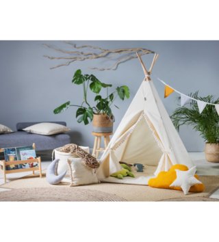 Dětské stany, teepee /  detsky-teepee-stan-cream-cloud-pompom-podlozka-dekoracne-vankusiky-fox-lovel-02.jpg 