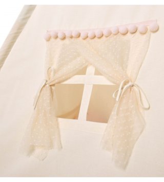 Dětské stany, teepee /  detsky-teepee-stan-kremovy-pompom-podlozka-dekoracne-vankusiky-lovel-02.jpg 