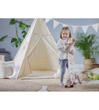 Dětské stany, teepee /  detsky-teepee-stan-kremovy-pompom-podlozka-dekoracne-vankusiky-lovel-03.jpg 