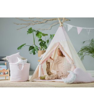Dětské stany, teepee /  detsky-teepee-stan-princess-pompom-podlozka-dekoracne-vankusiky-lovel-02.jpg 