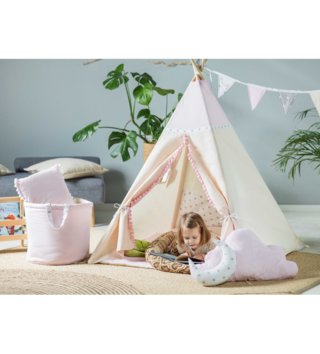 Dětské stany, teepee /  detsky-teepee-stan-princess-pompom-podlozka-dekoracne-vankusiky-lovel-04.jpg 