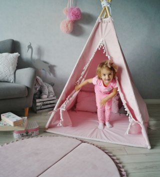 Dětské stany, teepee /  detsky-teepee-stan-s-podlozkou-ruzovy-lovel-04.jpg 