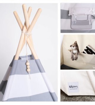 Dětské stany, teepee /  detsky-teepee-stan-stripes-grey-cozzydots-lovel-sk-2.jpg 