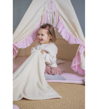 Dětské stany, teepee /  detsky-teepee-stan-sweet-paradise-s-volanikom-podlozka-dekoracne-vankusiky-lovel-04.jpg 