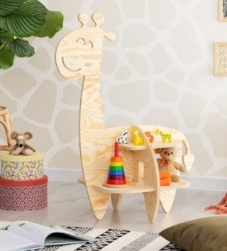 Poličky, věšáky /  dizajnova-detska-kniznica-zirafa-lovel-02.jpg 