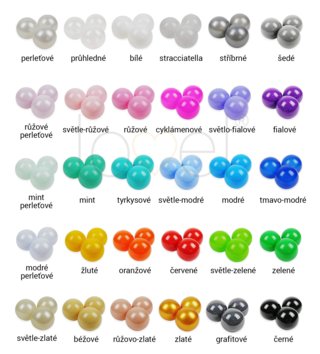 Bazénky s míčky /  Čtvercový suchý bazén s kuličkami 90x90x40 + 200 kuliček - Glamour šedý 