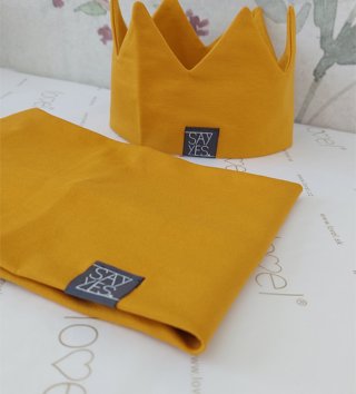 Nákrčníky, tunely, šátky /  horcicova-celenka-korunka-s-narkcnikom-say-yes-lovel(1).jpg 