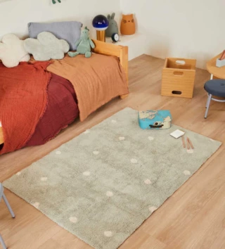 100 x 130 cm /  koberec-bavlneny-mini-dot-blue-sage-100-x-150-cm-lovel-02.webp 