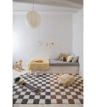 120 x 160 cm /  koberec-bavlneny-sachovnica-dark-grey-120-x-160-cm-lovel-05.jpg 