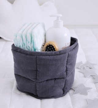 Koše na hračky, úložné boxy /  lanovy-kosik-pure-nature-exclusive-graphit-cotton-sweets-lovel-sk-1.JPG 