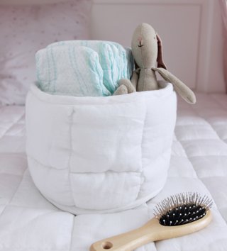Koše na hračky, úložné boxy /  lanovy-kosik-pure-nature-exclusive-white-cotton-sweets-lovel-sk-1.JPG 