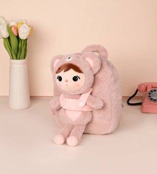 Batohy, kufříky, tašky /  metoo-plysovy-batoh-medvedik-pudrovo-ruzovy-30-cm-lovel-01.jpg 