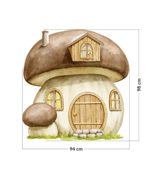 Forest - Lesní motiv /  nalepka-na-stenu-de-detskej-izby-forest-domcek-v-hribiku-dk474-lovel-04.webp 