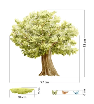 Forest - Lesní motiv /  nalepka-na-stenu-do-detskej-izby-forest-strom-s-motylikmi-dk477-lovel-03.webp 