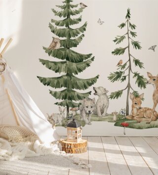 Forest - Lesní motiv /  nalepka-na-stenu-forest-lesne-zvieratka-dk487-loevl-sk.jpg 