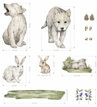 Forest - Lesní motiv /  nalepka-na-stenu-forest-lesne-zvieratka-dk487-lovel.jpg 